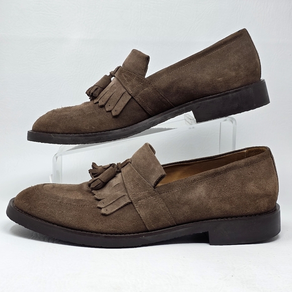 Brooks Brothers Mens Made In Italy Brown Tassel Loafers Size 8.5 Pre-owned - Picture 2 of 12